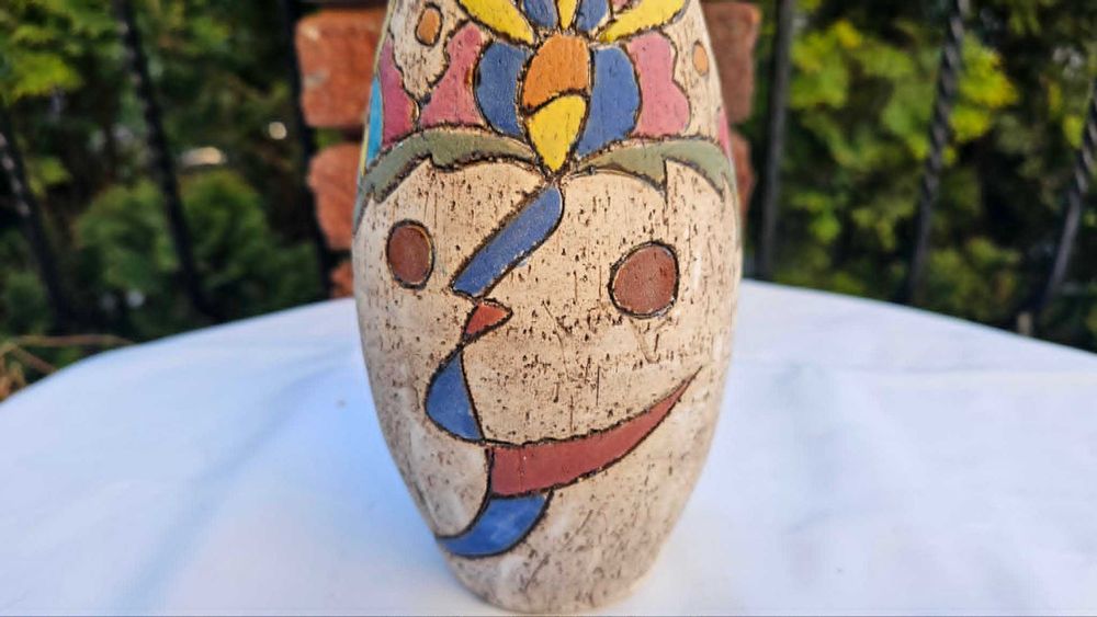 Wazon ceramiczny,sygn.M.K. lata 60,Szwecja
