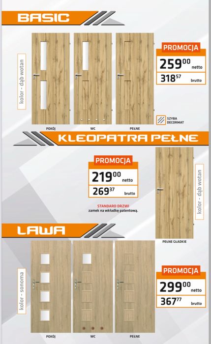 drzwi wewnętrzne  pokojowe łazienkowe ramowe