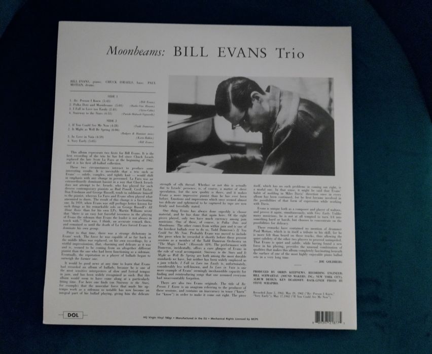 Bill Evans trio "Moon Beams"  vinil novo Deluxe Gatefold