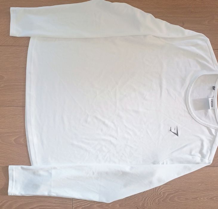 Koszulka gymshark longsleeve biały M