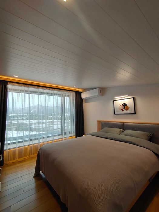 Шикарный сучасный котедж з мальовничими краєвидами гори Карпати є чан