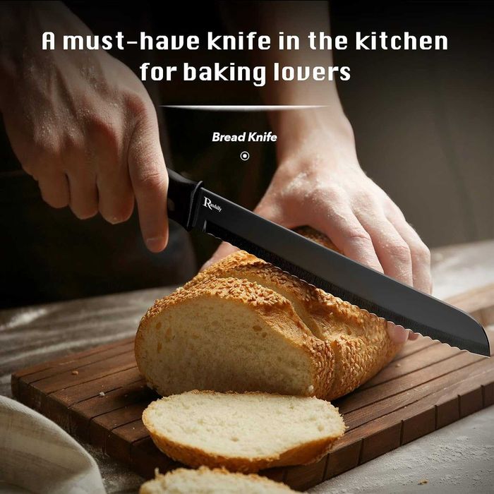 Conjunto de facas de cozinha [lâmina preta ou prateada]NOVO ENVIOGRÁTI