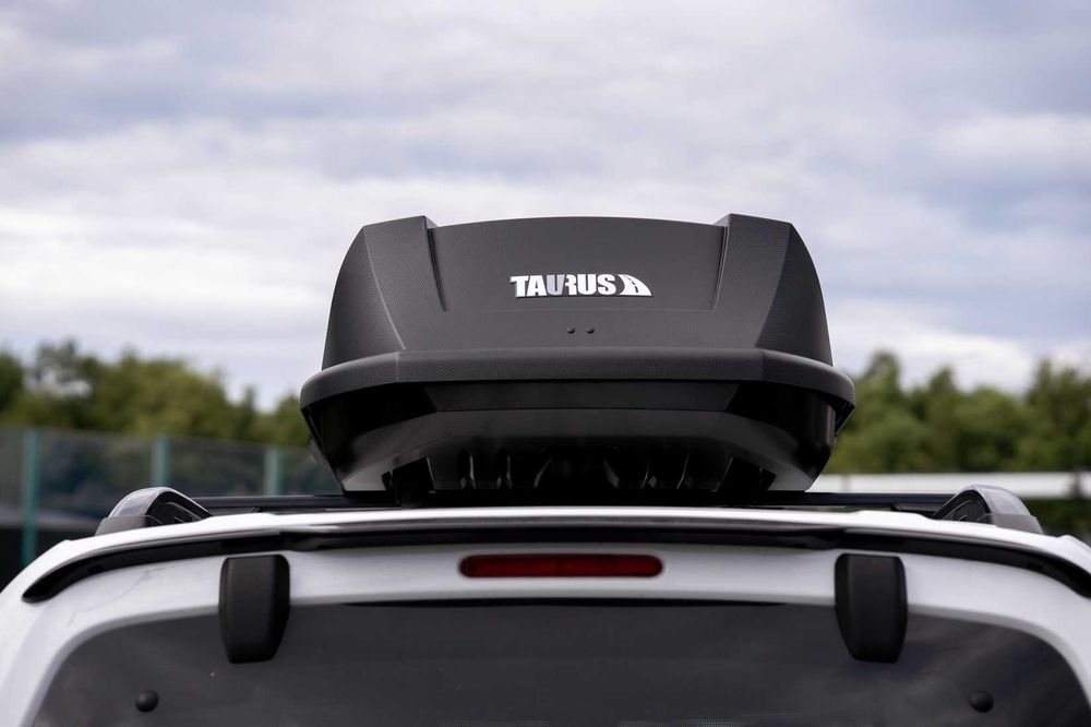 Mega mocny box dachowy Taurus Adventure 480 czarny matowy karbon NEW