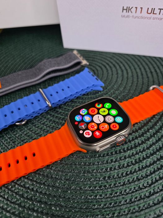 Smartwatch męski HK Ultra3 , AMOLED 2,12” • 2 paski • NOWY