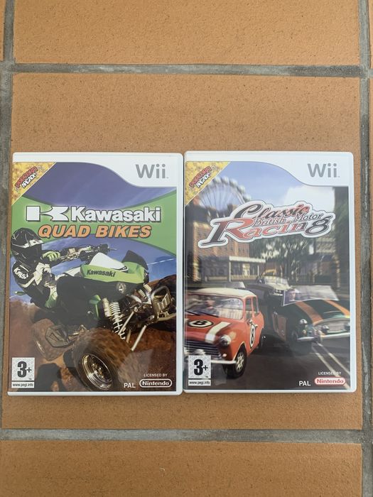 Jogos wii: Kawasaki quad bikes e Classic British Motor Racing