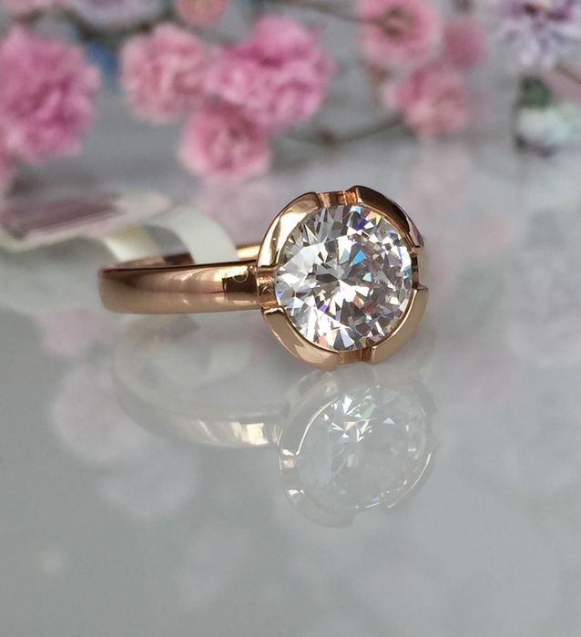 Знижка! Thomas Sabo позолочена каблучка, цирконій, срібло, р. 52/54