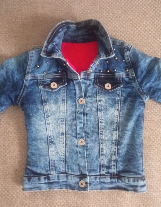 Vanessa тепла джинсовка для дівчинки 110/116см