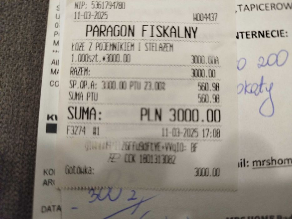 Łóżko sypialniane 200x200