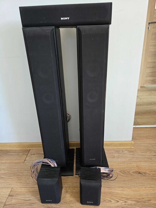 Kino domowe SONY 5.0 + Amplituner YAMAHA RX-V430RDS, pilot, nowe kable