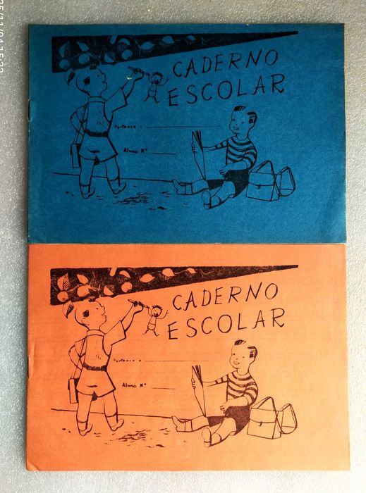 Cadernos escolares muito antigos