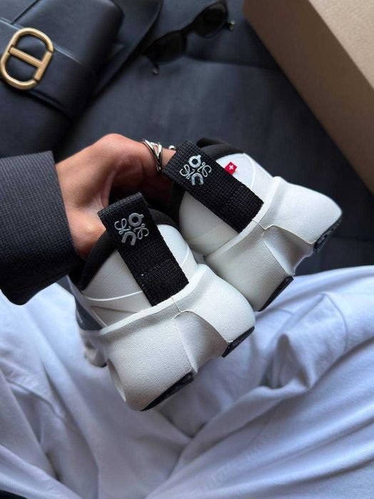 Кросівки On Cloudsolo x Loewe White/Black кеди чорні білі