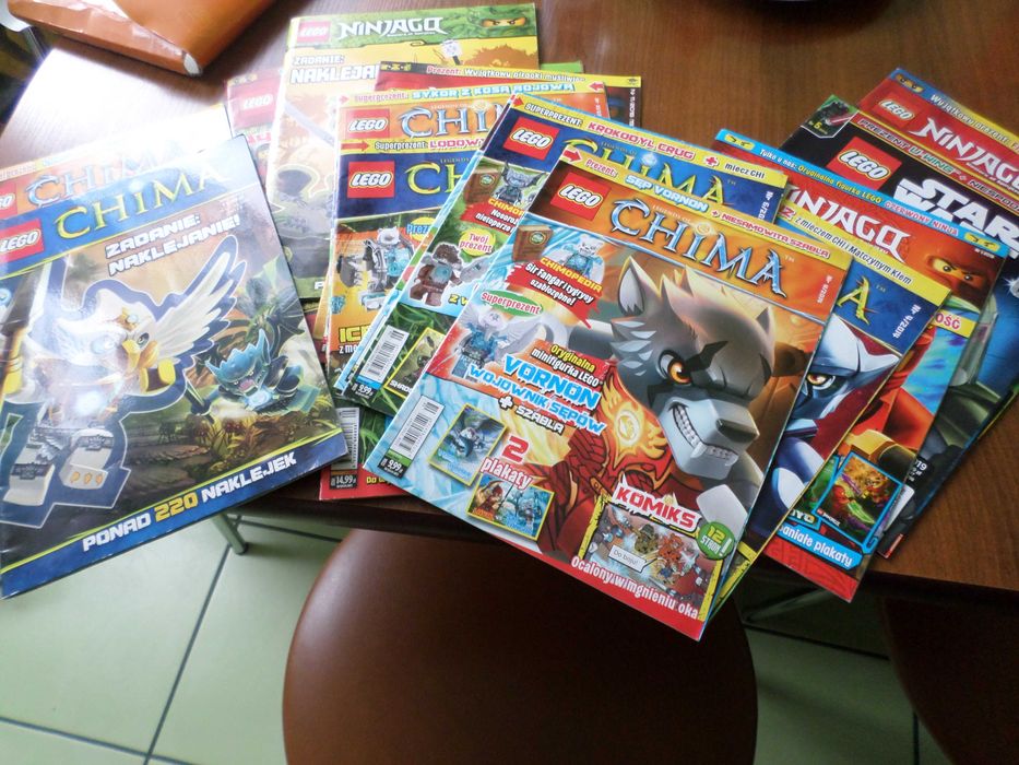 Czasopisma lego chima,ninjago i naklejki