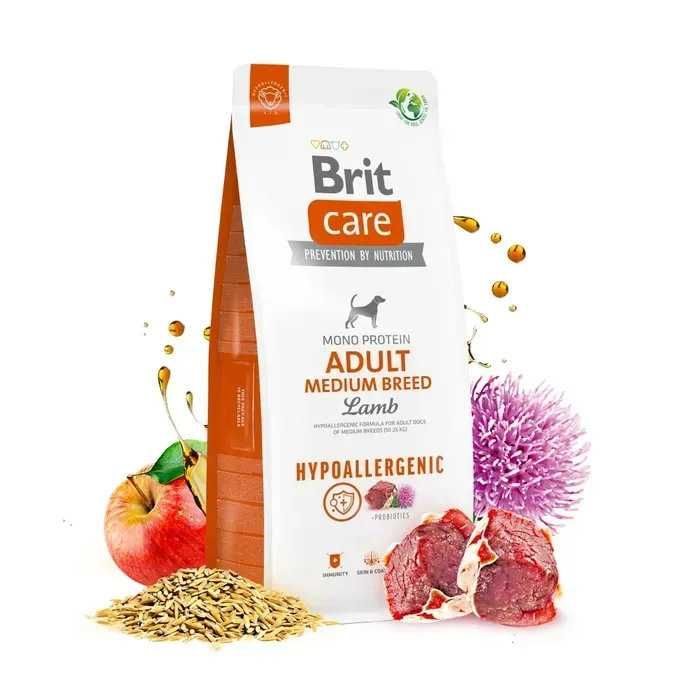 Корм сухий Brit Care Dog Hypoallergenic Adult Medium Breed для собак середніх порід гіпоалергенний з ягням 12 кг