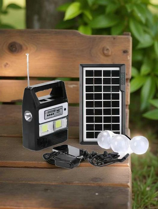 Сонячна станція з bluetooth фонарем і 3 лампами