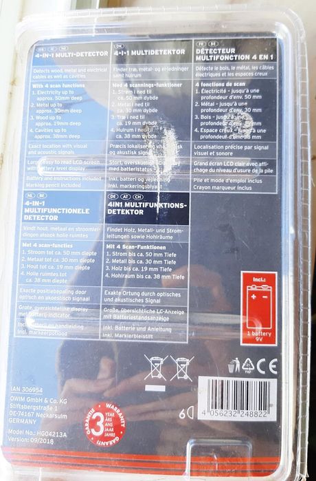 Detector Powerfix 4 em 1 Multi-Detector