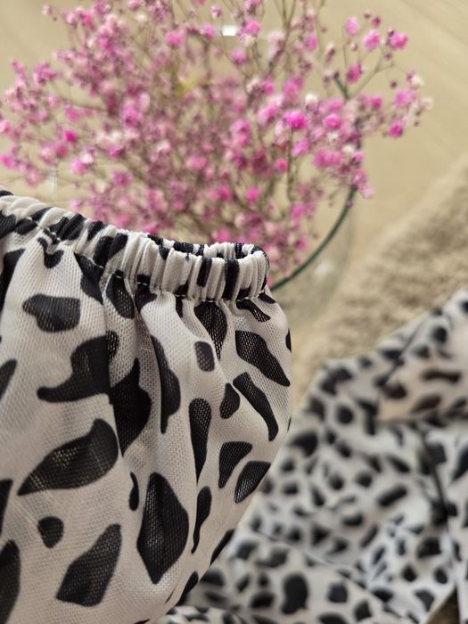 Sukienka drapowany przód Print centki