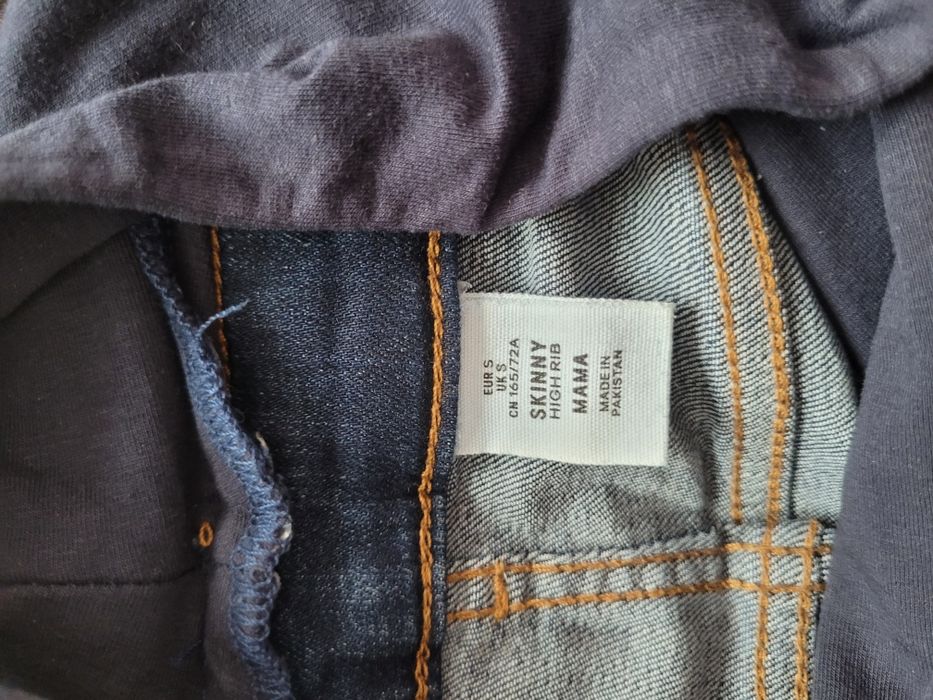 Jeansy ciążowe H&M high rib mama