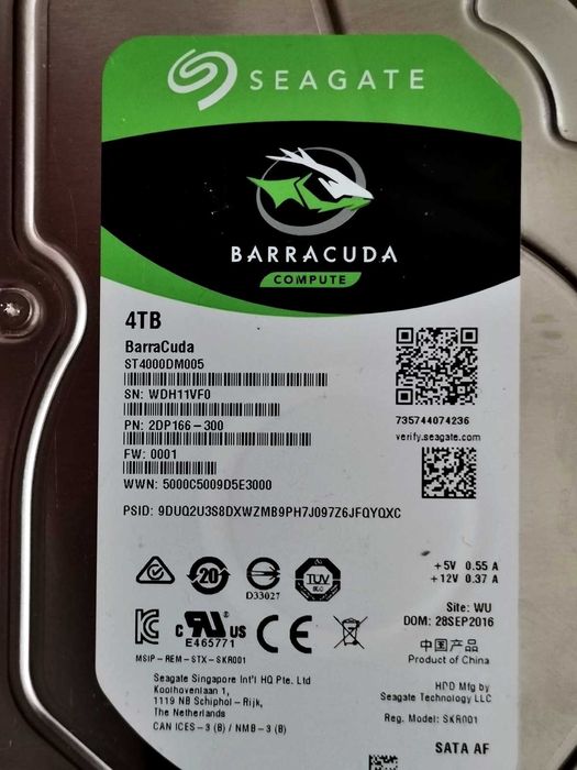 HDD 4TB SeaGate BarraCuda 3.5" - Komunikat UWAGA