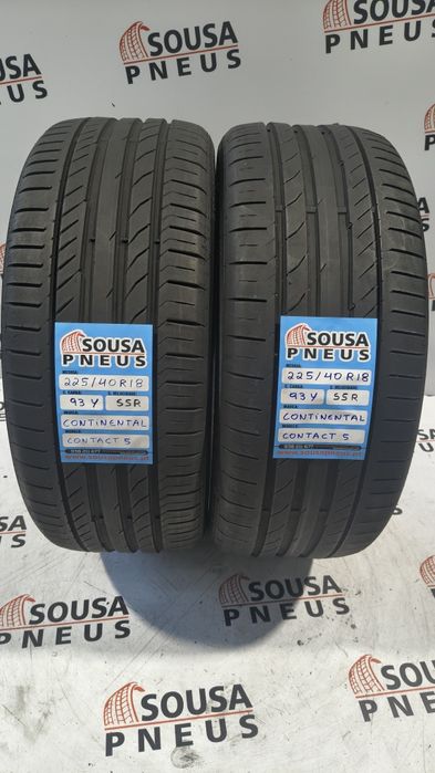 2 pneus semi novos 225-40R18 Continental SSR - Oferta dos Portes