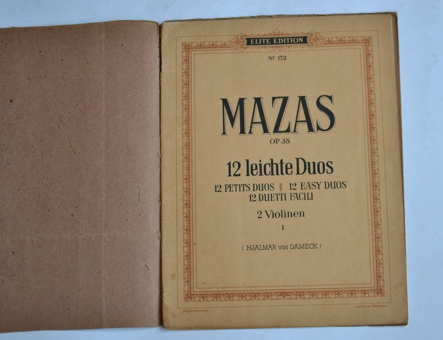 Mazas op 38 12 Leichte duos Elite edition no 172 ( nuty )