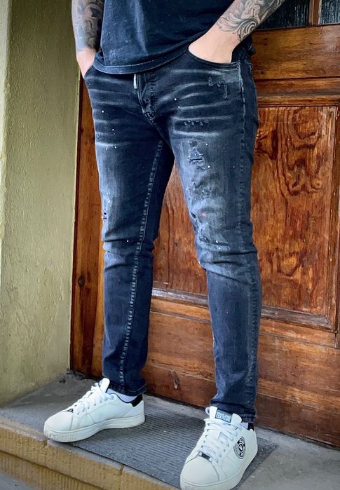 Spodnie jeansowe dsquared2 czarne