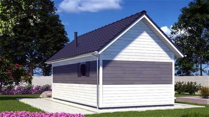 Domek drewniany całoroczny letniskowy 4,3m/8m 15/20