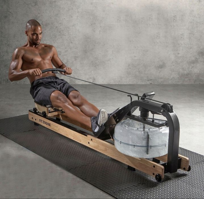Wioślarz wodny Fitengine LCD trenażer 150 kg