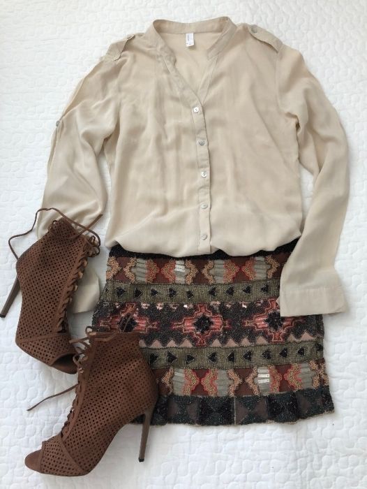 Vero moda koszula beżowa S na guziczki jak nowa safari