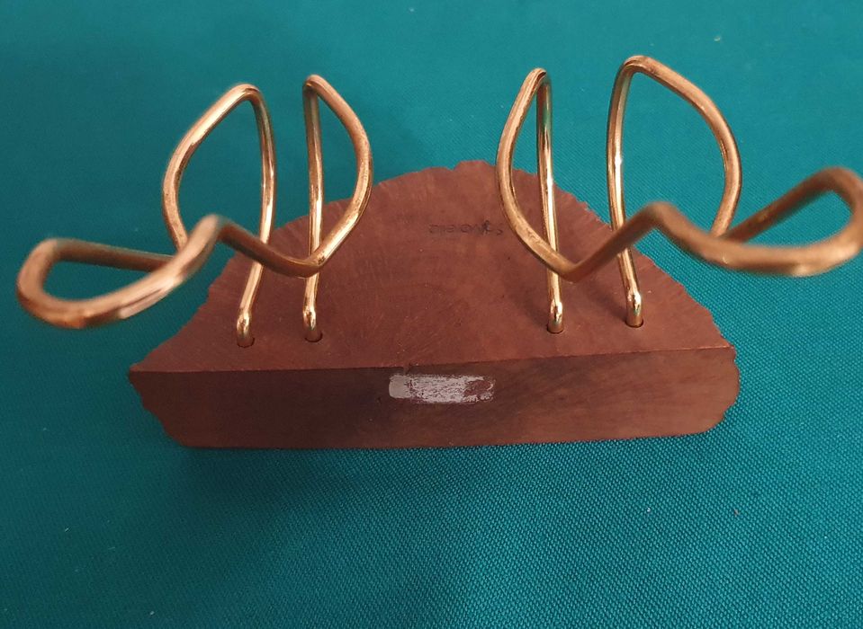 Suporte de 2 cachimbos Salvatella, raiz nogueira de qualidade, vintage