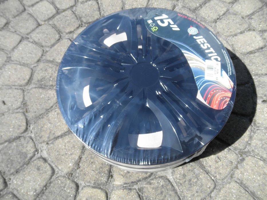 Kołpaki 15" oryginalne JESTIC FUN BLACK- NOWE. Komplet SKODA.