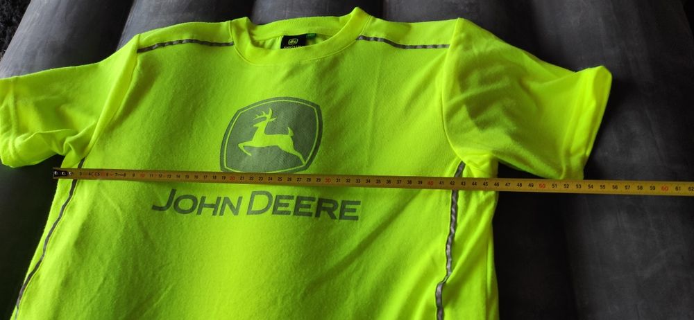 Koszulka męska John Deere t-shirt rozmiar s xs chłopięca neon USA org