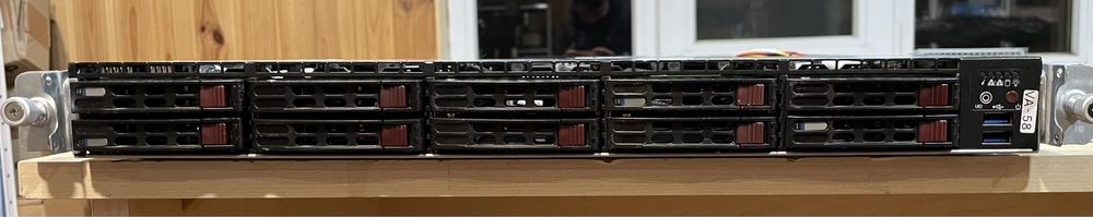 Сервер Supermicro CSE 119U 10x 2,5” NVME + X10DRU-I