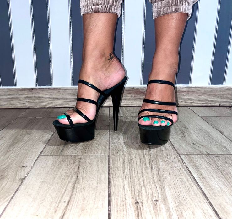 149/ OD RĘKI 45 szpilki klapki obcas 15 Trans Crossdress buty 36-46 EU