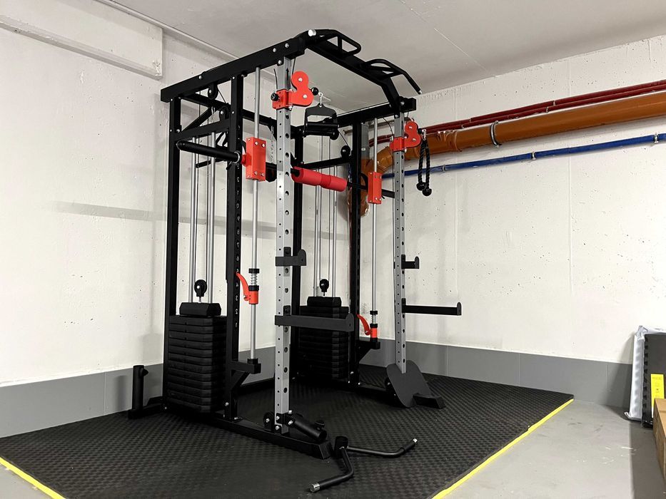 Atlas Suwnica Smitha 4000X Nowy Brama Wyciągi Klatka do Ćwiczeń Wyciąg Stosy 2 x 72 kg Stacja Treningowa Akcesoria