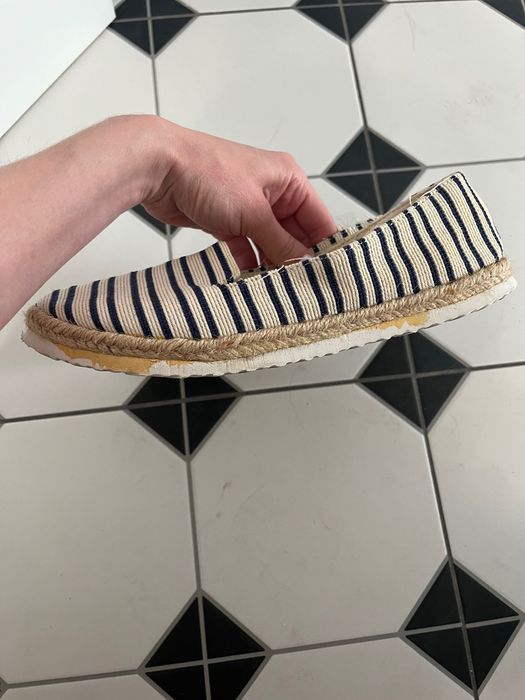 Espadryle baleriny w paski kremowe granatowe New Look rozm. 37
