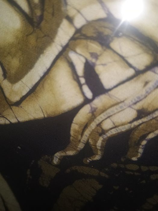 Duży obraz BATIK 70x50 Akt Boho Etno – Rękodzieło w antyramie
