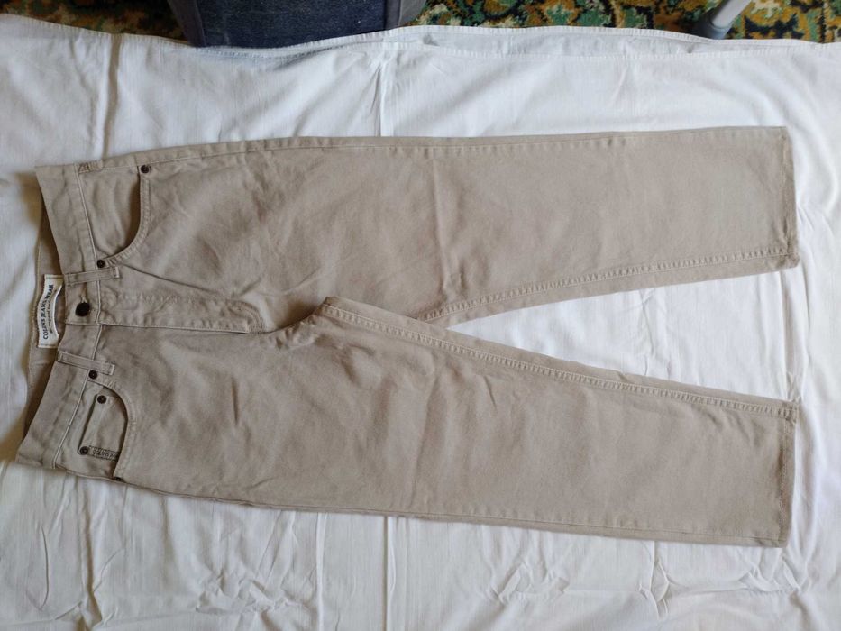 Джинсы подростковые  COLIN'S, плотные, бежевые L-42.