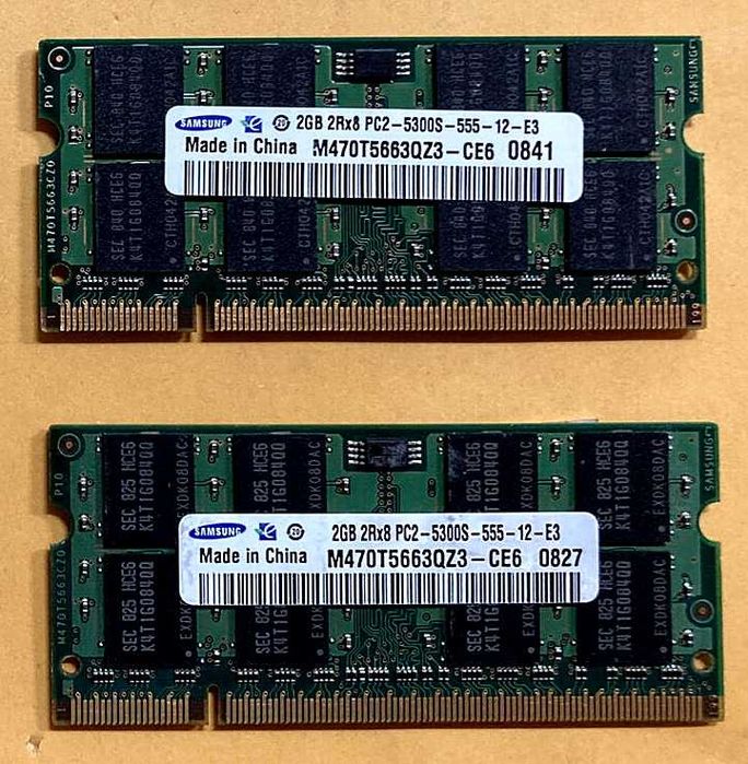 2 x 2 Гб DDR2-667 SO-DIMM Samsung