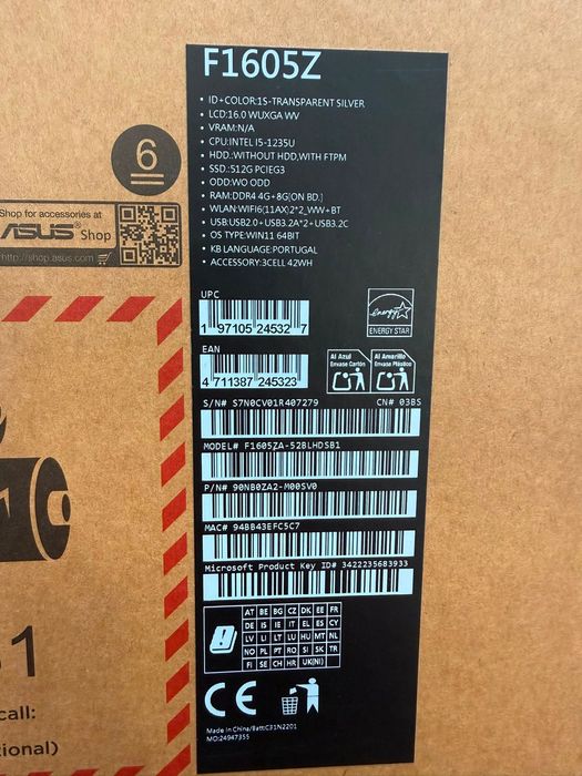 ASUS Vivobook 16 F1605ZA
