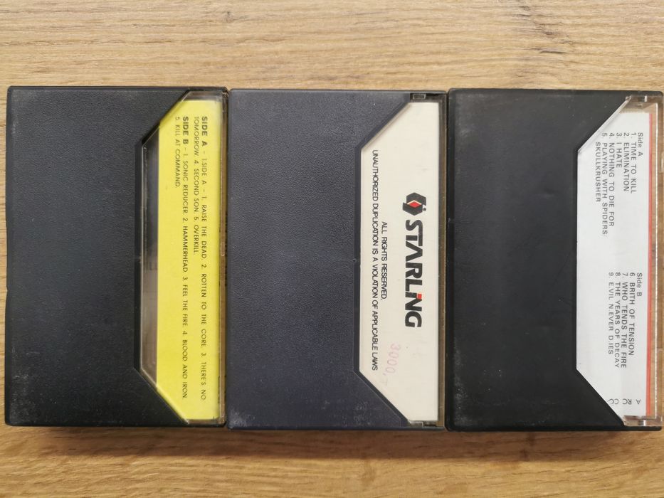 Overkill – Zestaw 3 kaset magnetofonowych (Starling / RC / Studio) Thrash Metal