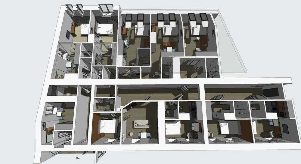 ‼️Велика квартира 200 м² у центрі Харкова + 7 гостинок для бізнесу