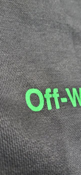 Off white czarna bluza męska mlodzieziwa bez kaptura premium S