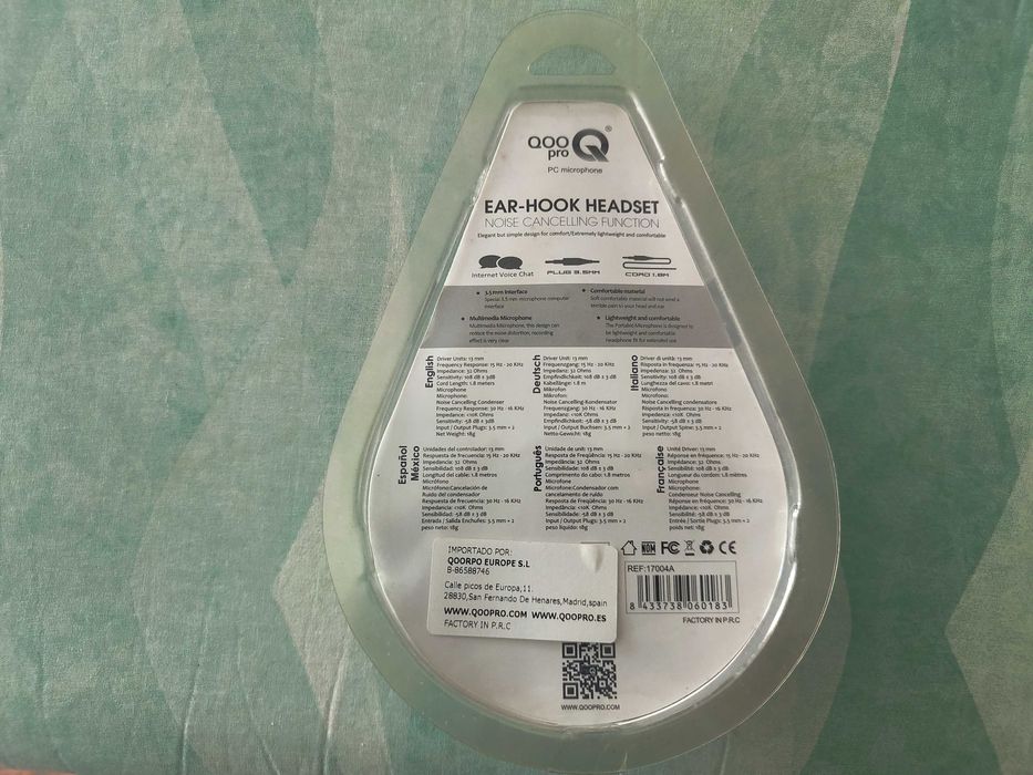 Fone de Ouvido Com Gancho Para PC Com Cancelamento de Ruido