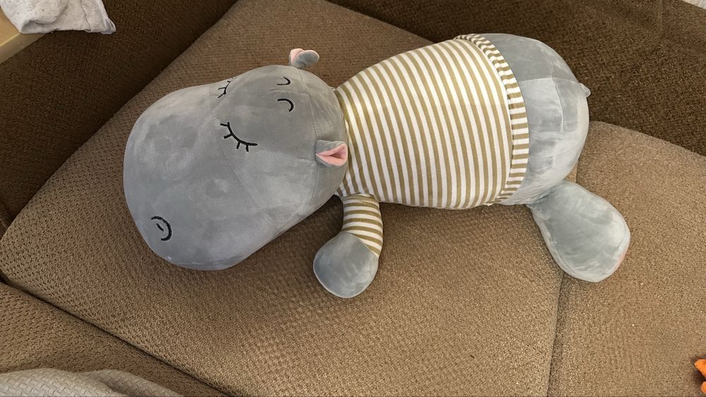 Мʼяка іграшка бегемот , 80 см