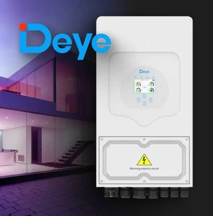 Инвертор deye 6 кВт чистый синус гибридный для дома Інвертор Батарея