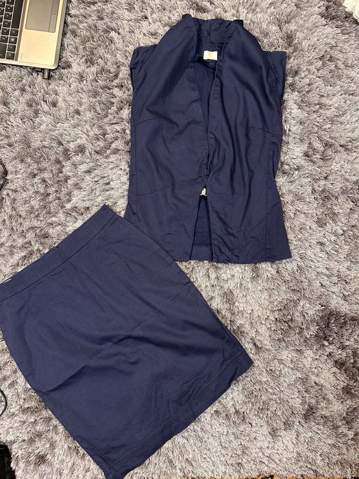 Костюм юбка +жилетка на девочку подростка из котона. Деловой, школьный