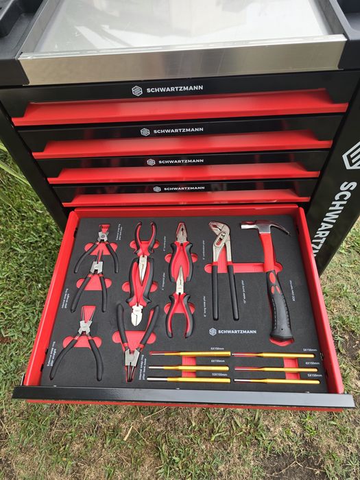 Carrinho de ferramentas gavetas 7 completas novo