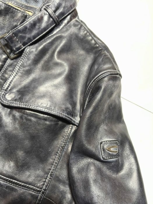 Кожаная куртка CAMEL ACTIV,кожа ягненка ,Индия 50-52р.