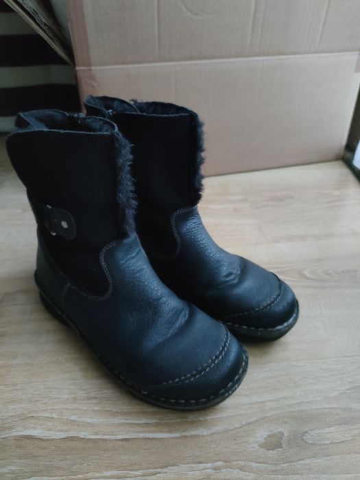 Ciepłe kozaki z futerkiem, ocieplane Rieker 38