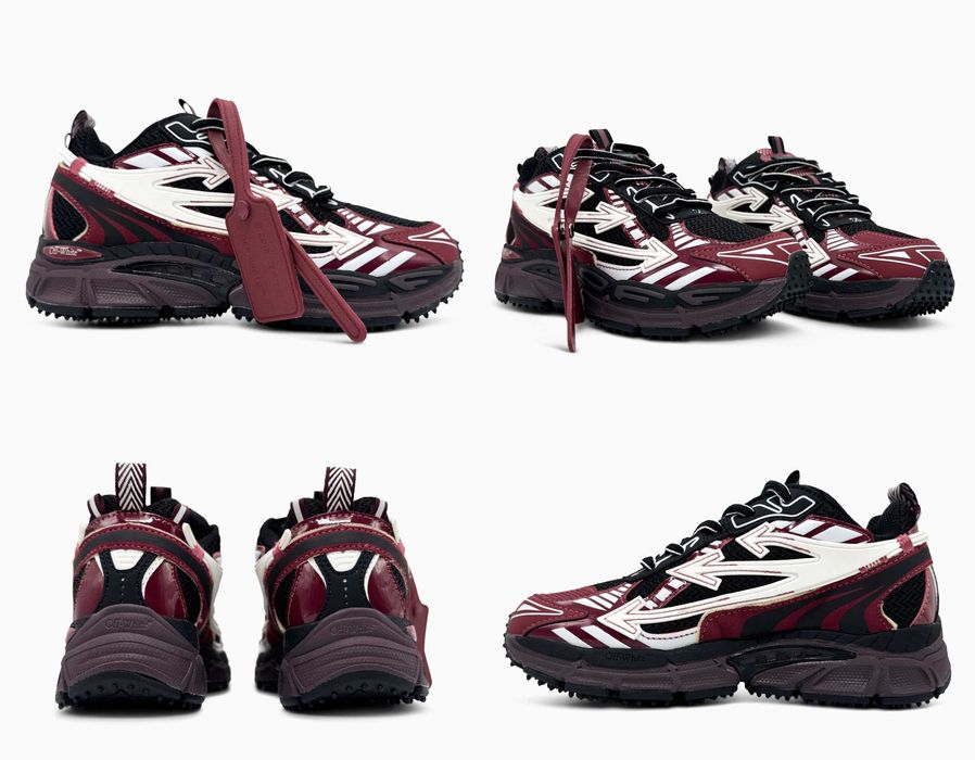 Кроссовки Off-White Be Right Back Burgundy 36-45 Хит Сезона! Купить!